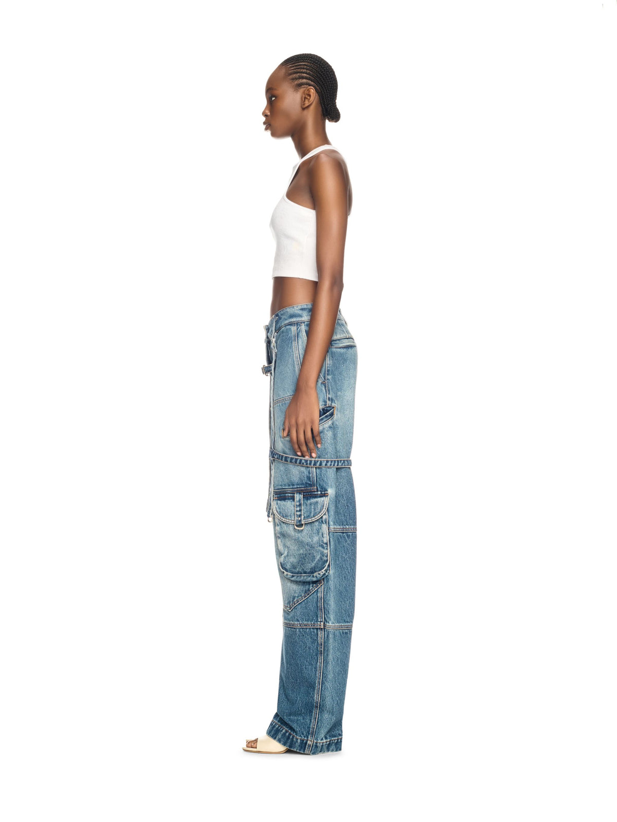 OFF WHITE Off Coated Rib Rowing Top WHITE OWAD086S25JER001