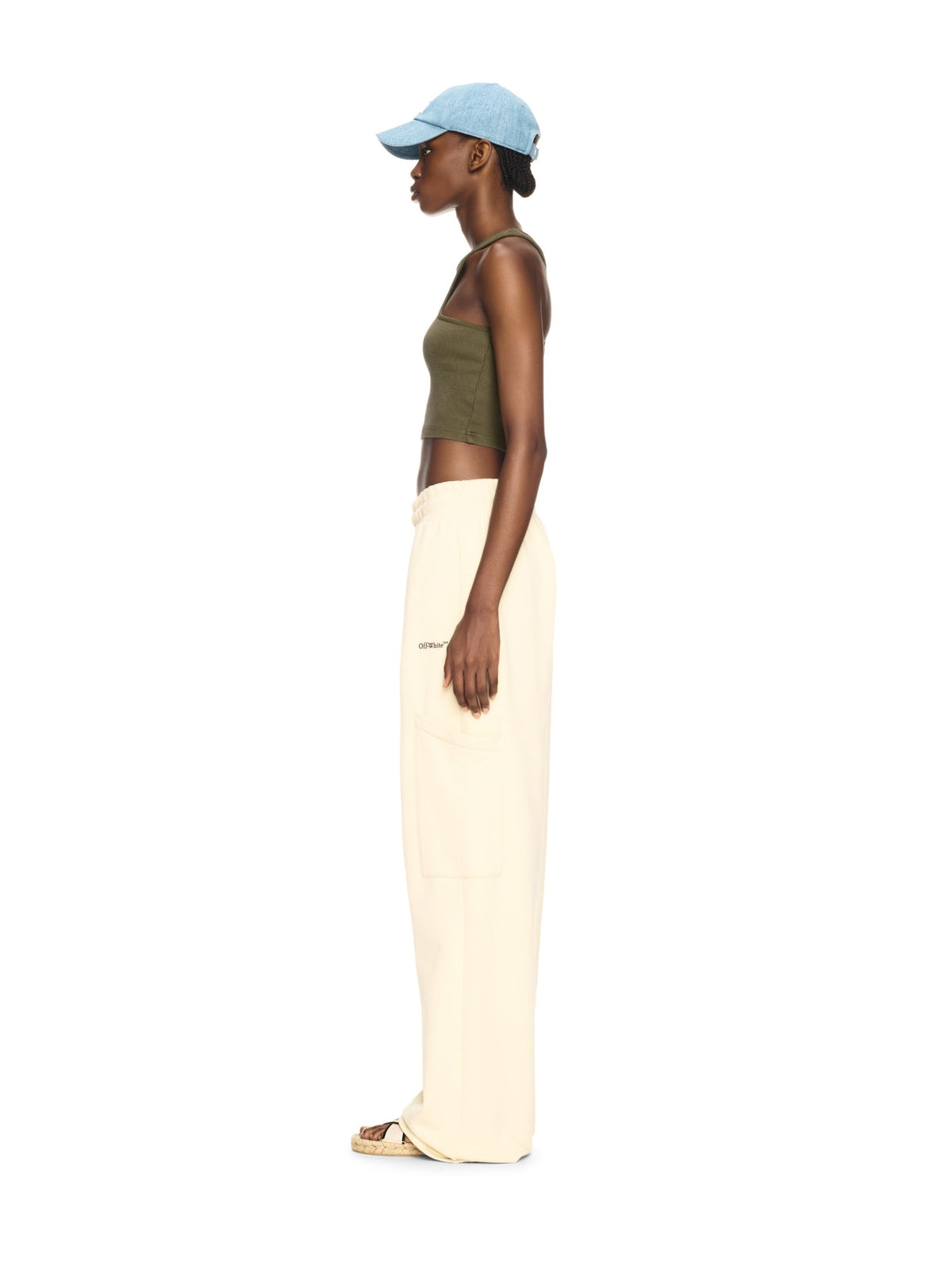 OFF WHITE Off Stamp Rib Rowing Top GREEN OWAD086S25JER002