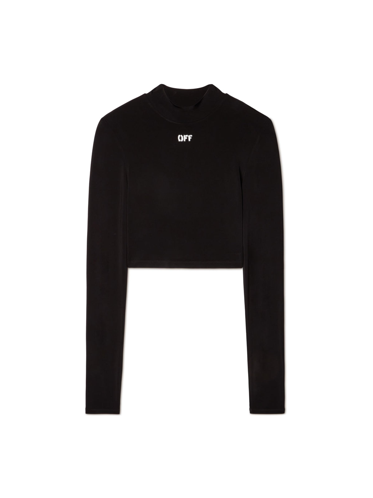 OFF WHITE Off Stamp Sec Skin L/S T Crop BLACK OWAD235C99JER001