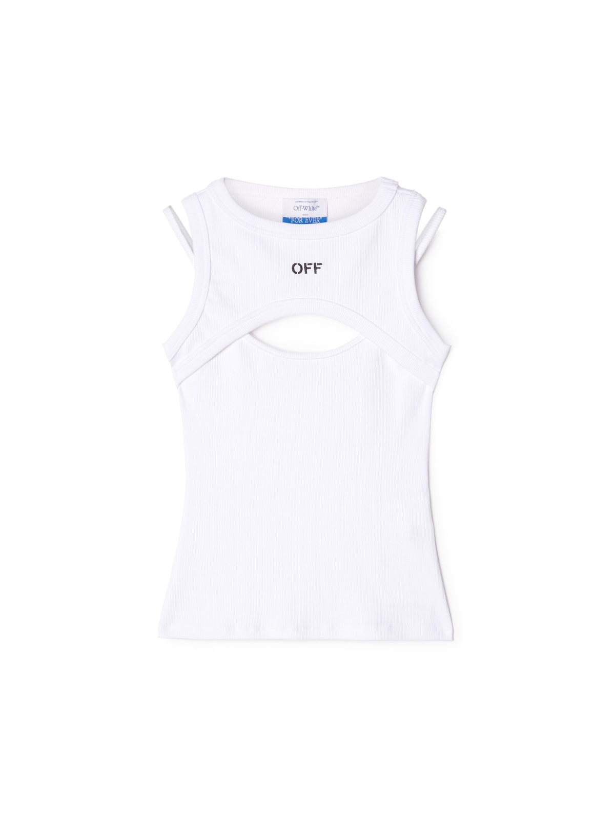 OFF WHITE Off Stamp Rib Round Row Top WHITE OWAD237C99JER001