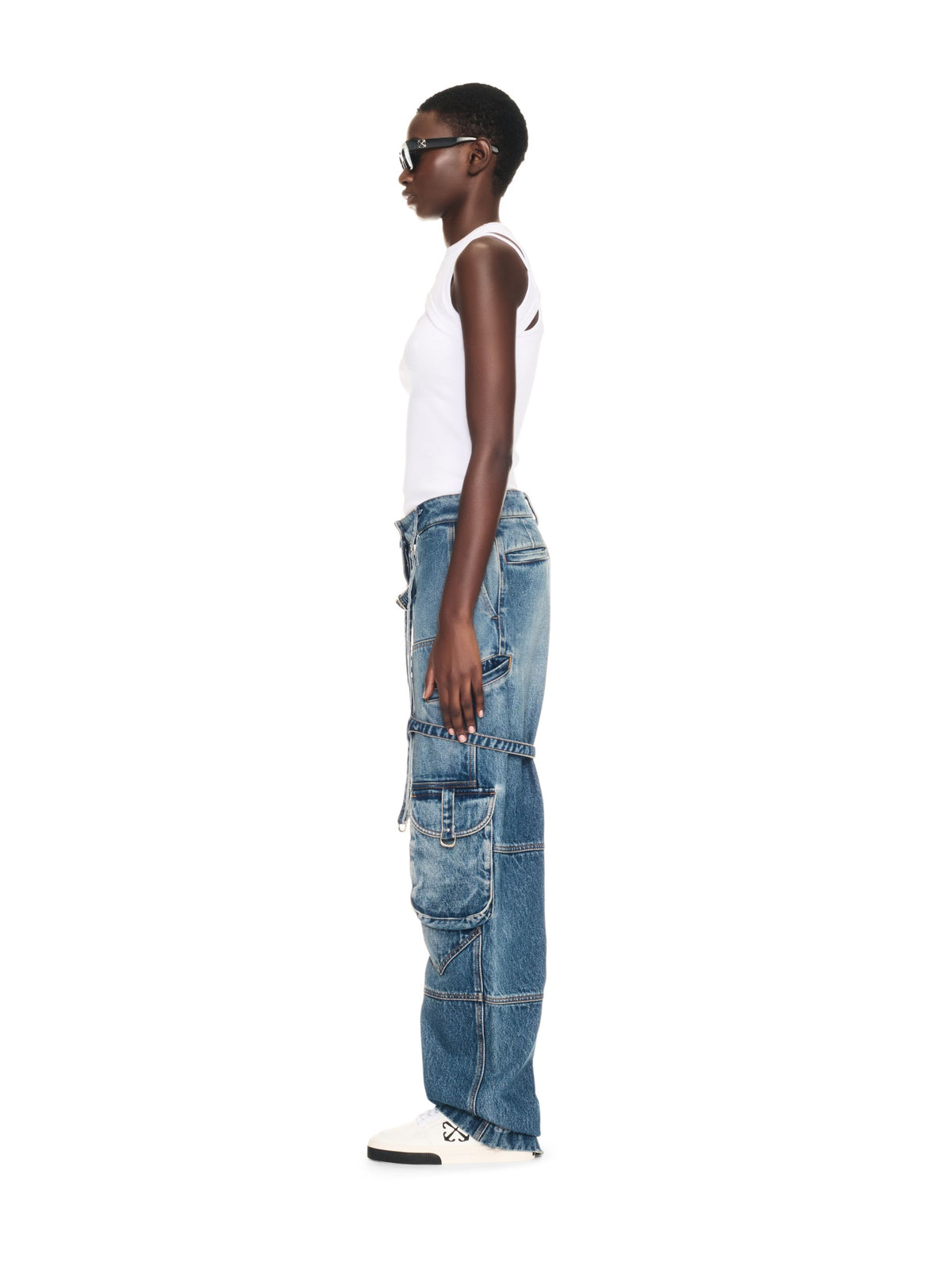 OFF WHITE Off Stamp Rib Round Row Top WHITE OWAD237C99JER001
