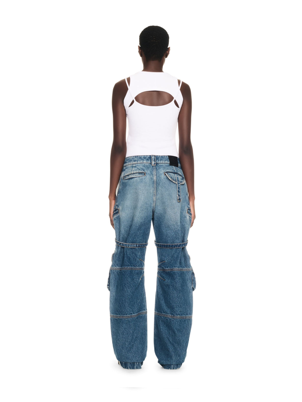 OFF WHITE Off Stamp Rib Round Row Top WHITE OWAD237C99JER001