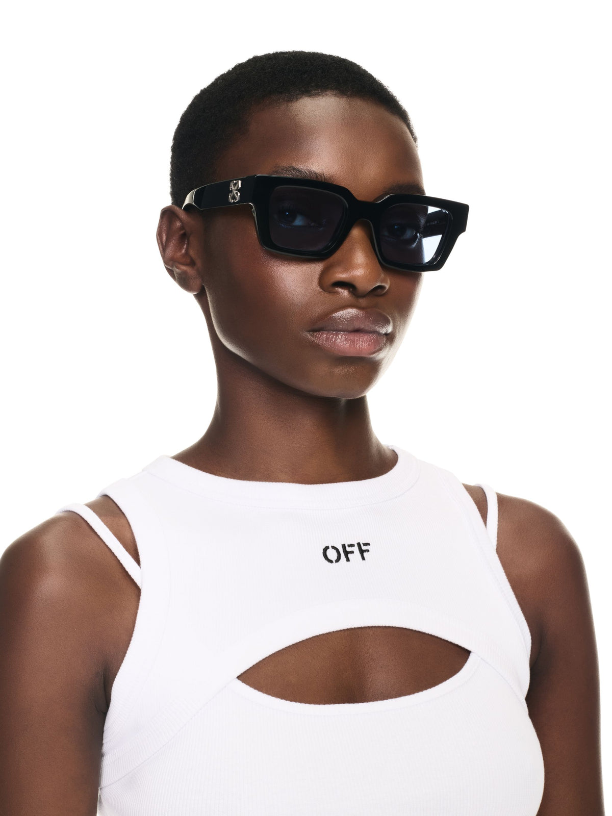 OFF WHITE Off Stamp Rib Round Row Top WHITE OWAD237C99JER001