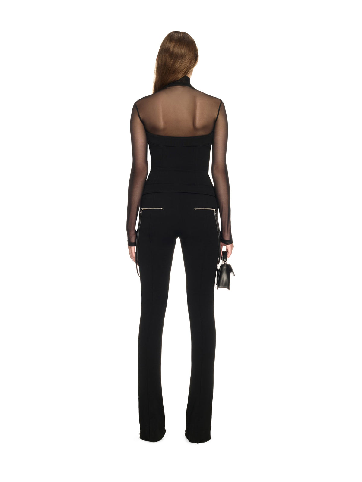 OFF WHITE Heavy Jer Corset Top BLACK OWAD25TS25JER001