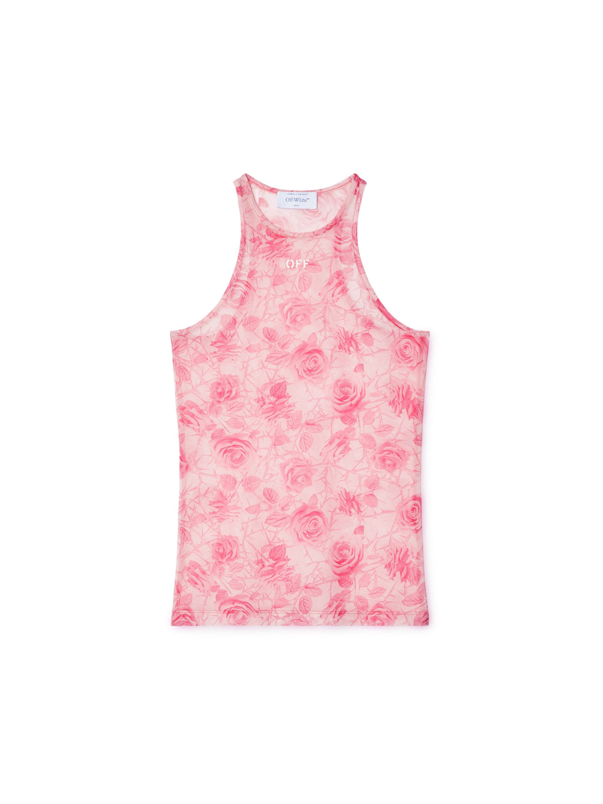 OFF WHITE Off Stamp Roses Mesh Racer To PINK OWAD26HS25JER001