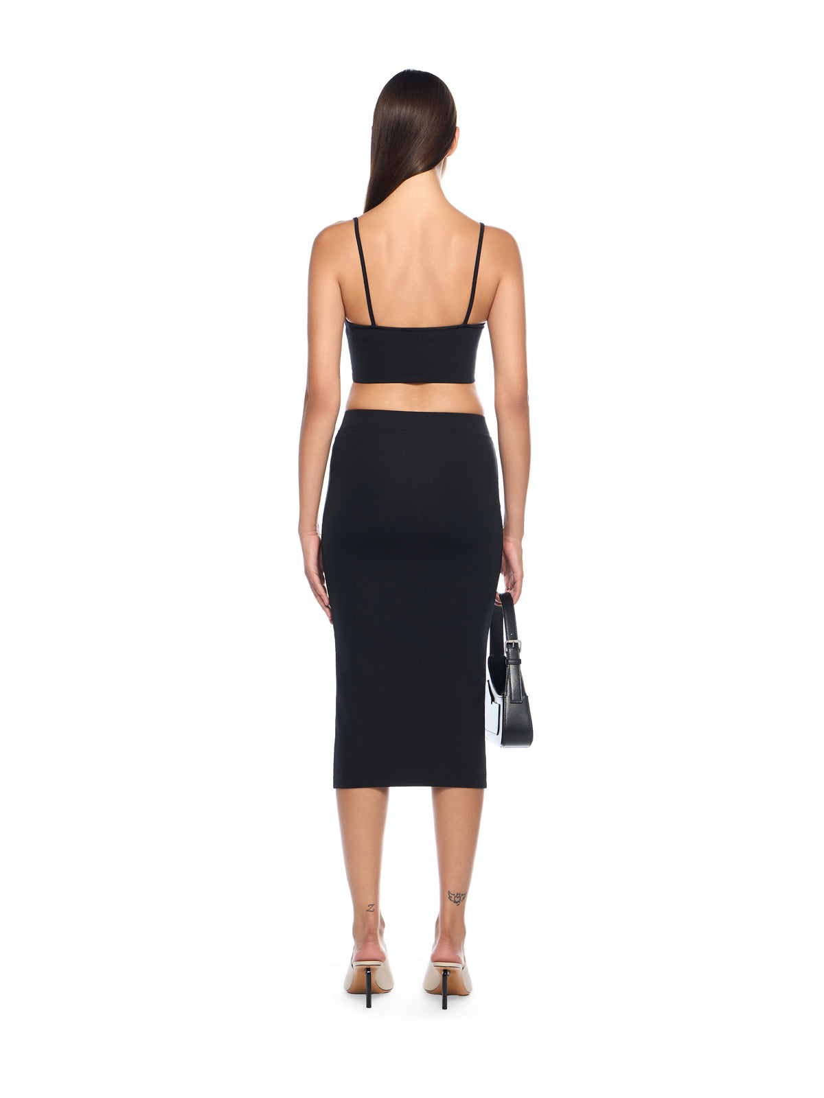 OFF WHITE Sleek Spaghetti Strap Top BLACK-WHITE OWAD26YF25JER001