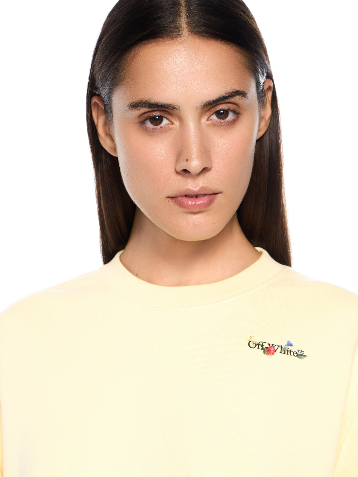 Arrow Glass Flower Crewneck Logo Sweatshirt