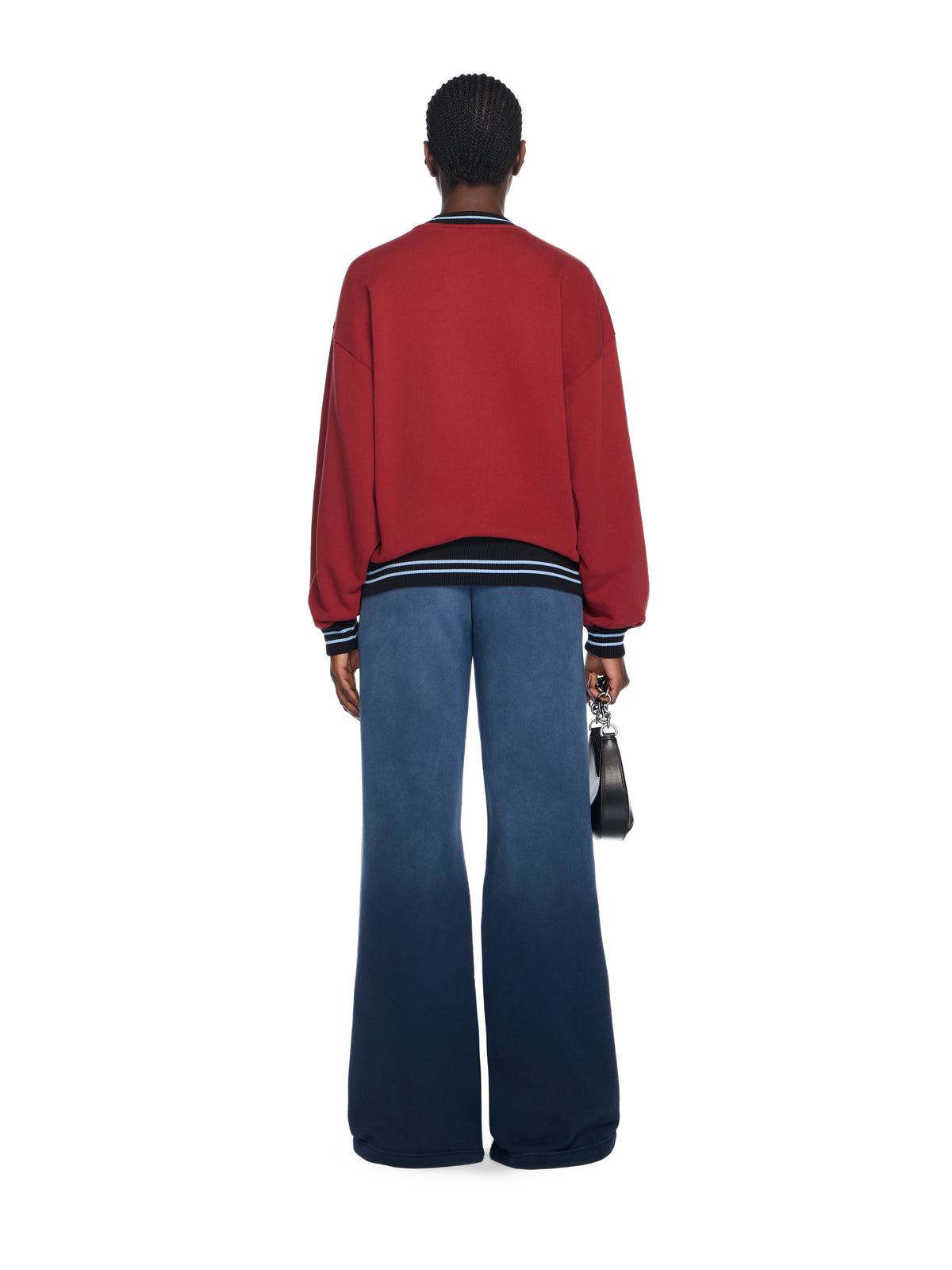 OFF WHITE Sporty Over Crew Logo Sweatshirt RED DAHLIA-BLACK OWBA075F25FLE003