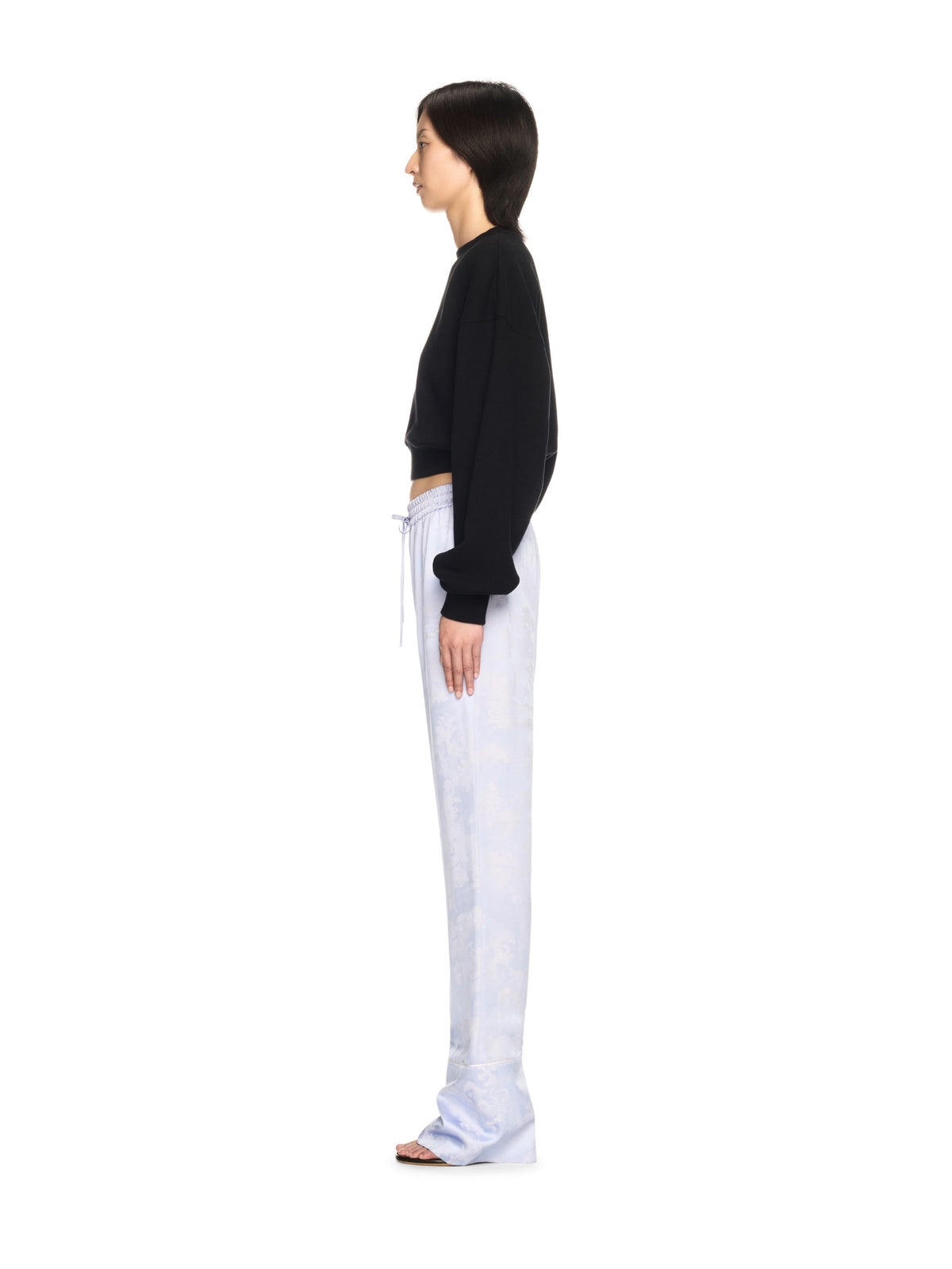 OFF WHITE Jewel Mini Arrow Crop Crew BLACK OWBA079S25FLE003