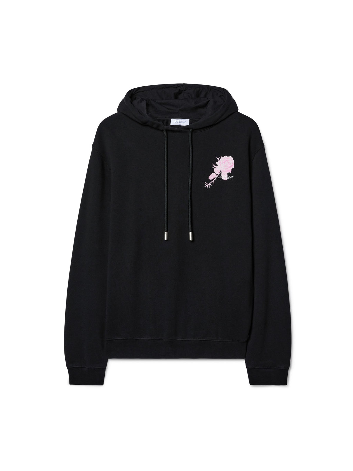 OFF WHITE Roses Arrows Regular Hoodie BLACK OWBB035S25FLE001