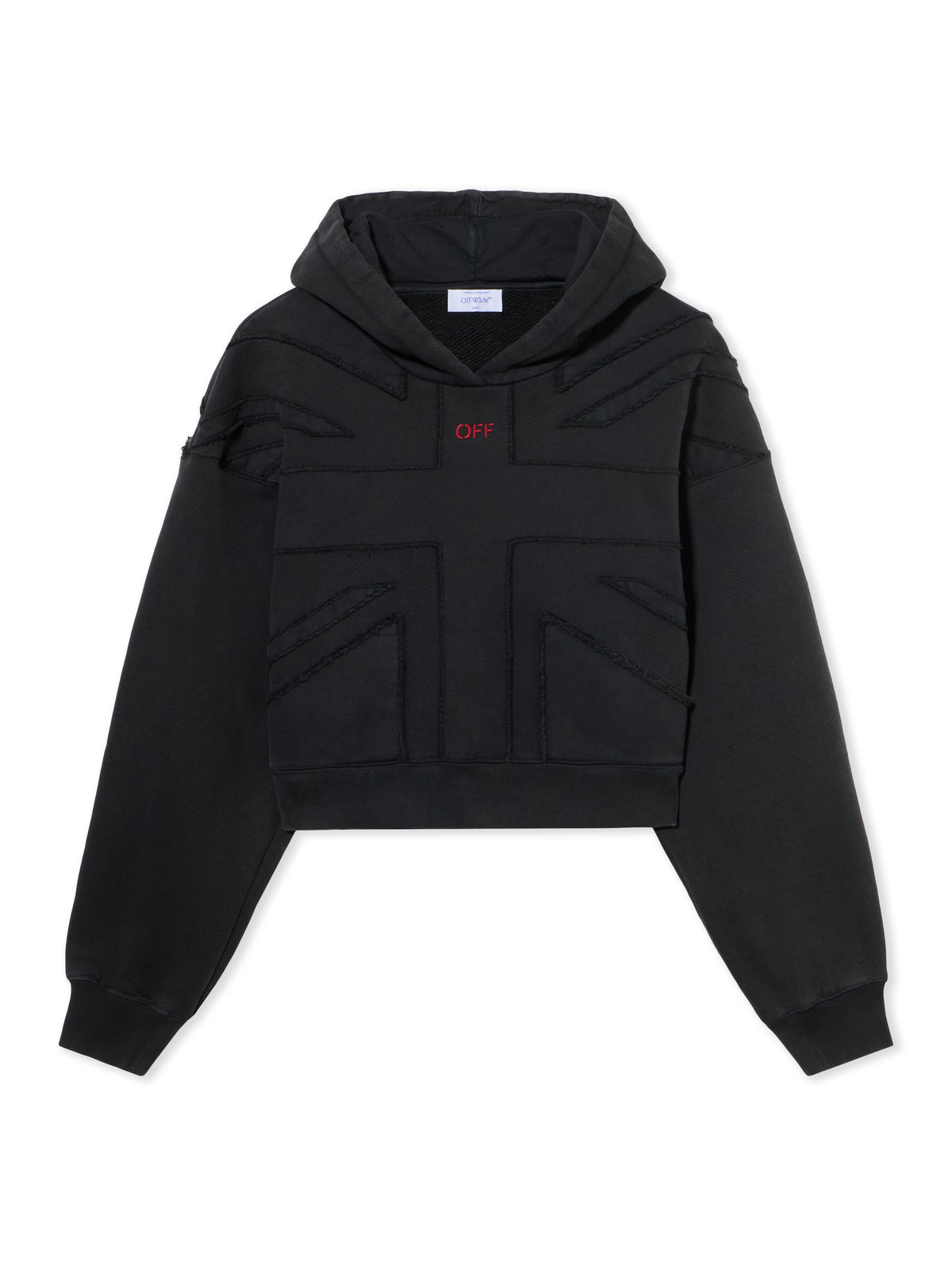 Union Appliqué Crop Logo Hoodie
