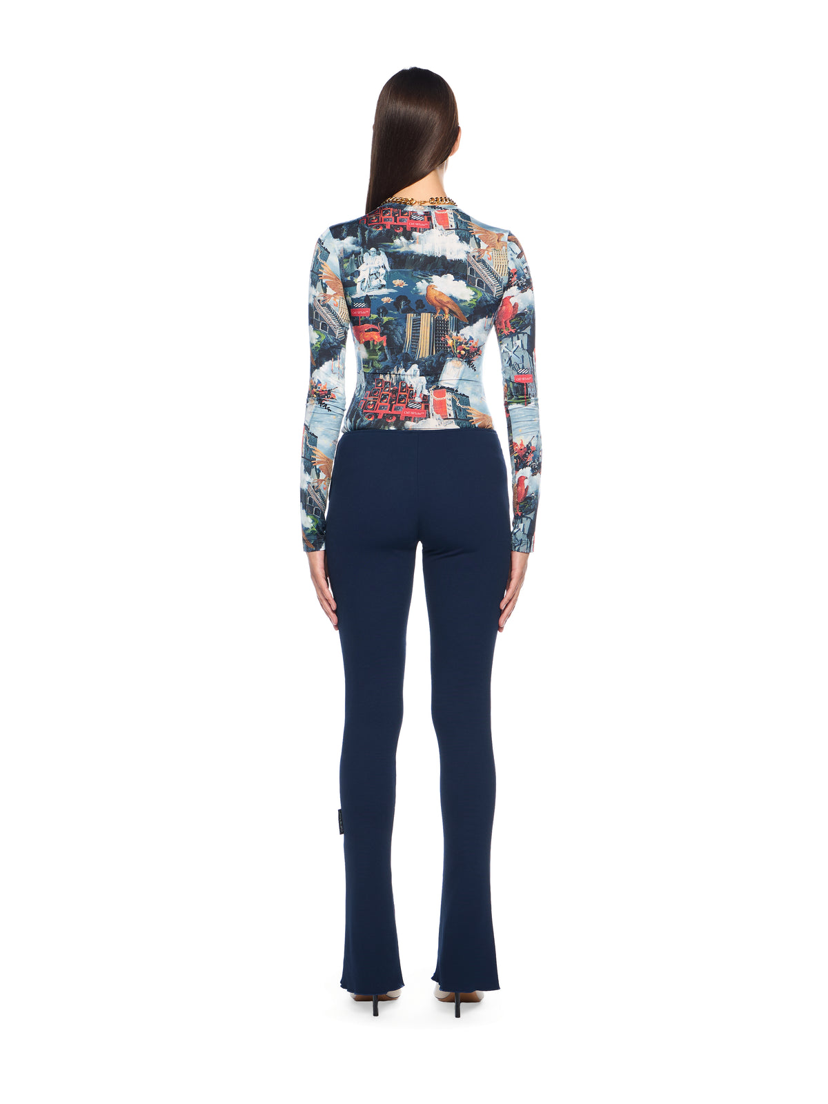 OFF WHITE Heavy Jersey Slim Pants BLUE IRIS- NO COLOR OWCA18VF25JER001