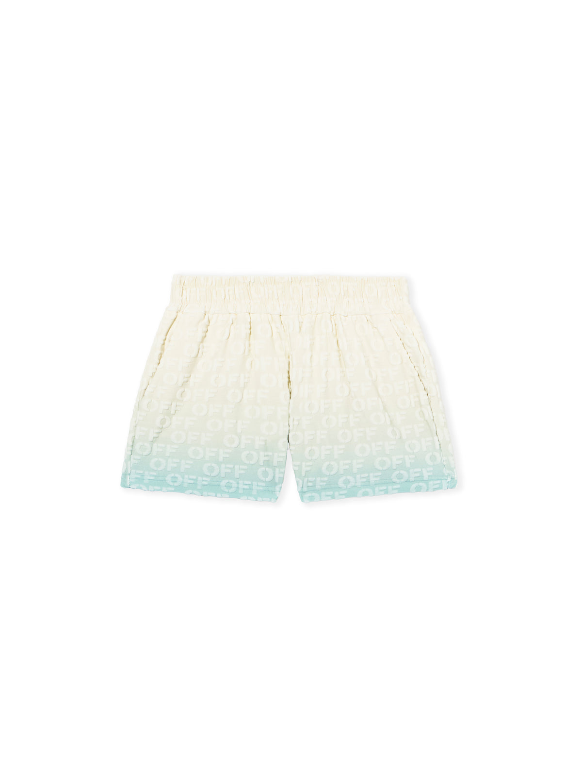 OFF WHITE Terry Gradient Shorts LIGHT BLUE - BEIGE OWCB05AT25JER001