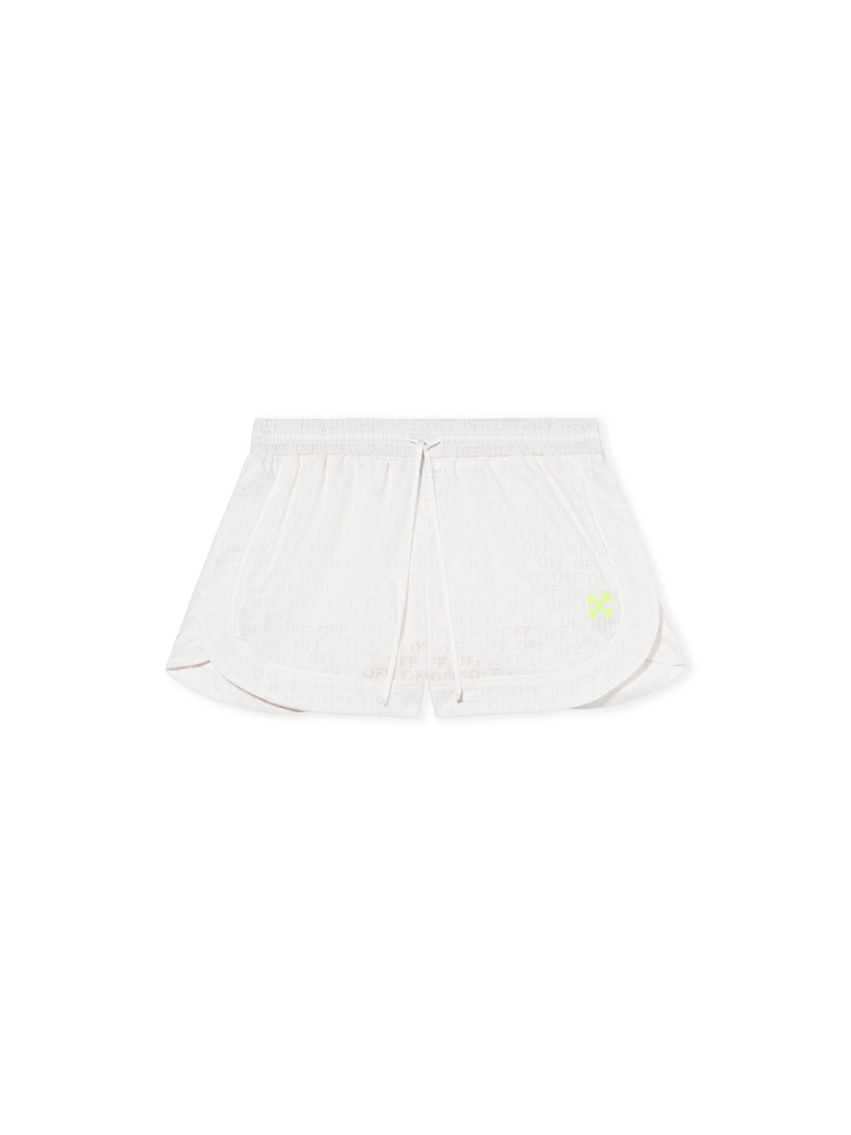 OFF WHITE Off Stamp Shorts WHITE - YELLOW OWCB05NT25FAB001