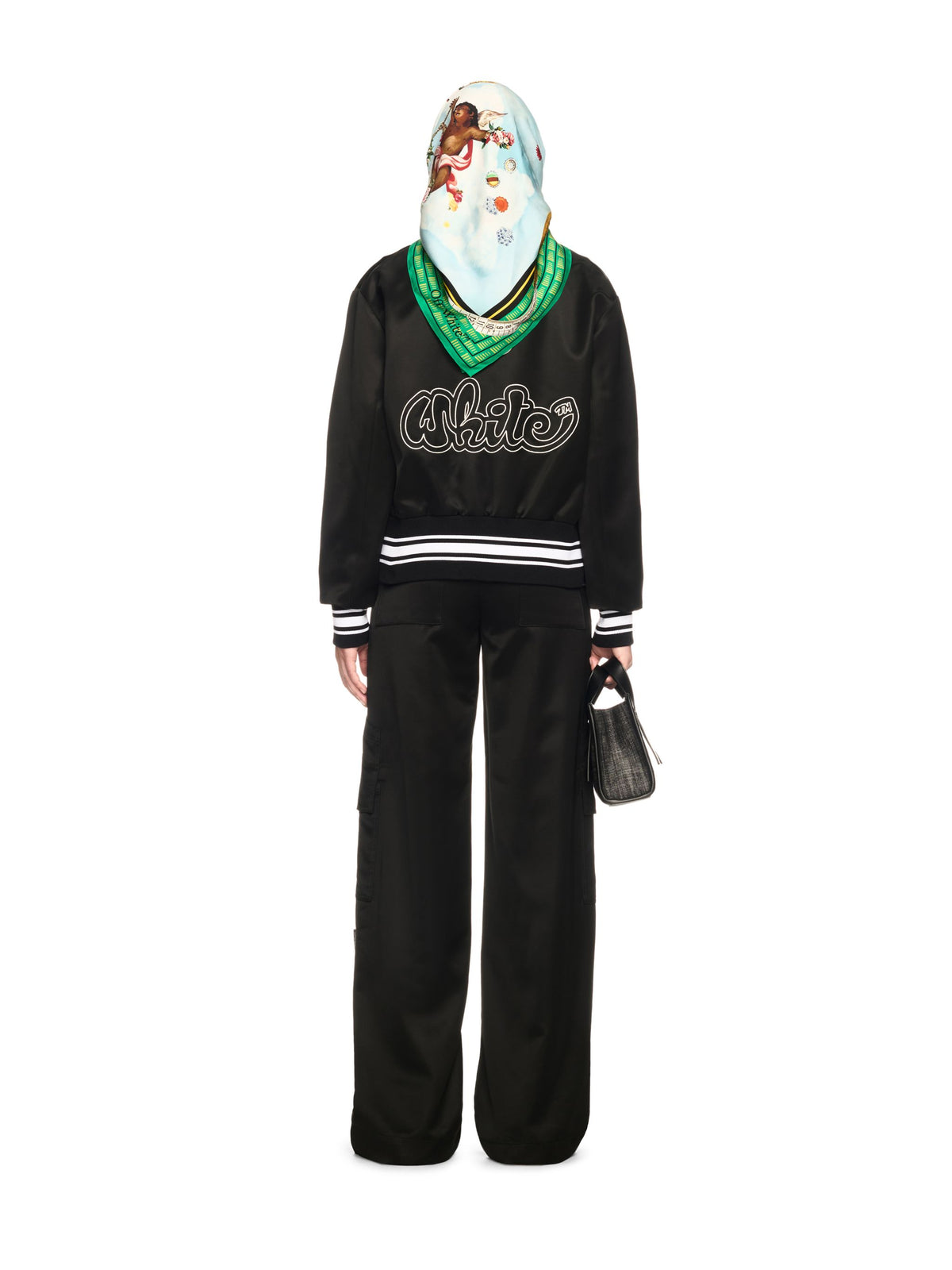 OFF WHITE Heavy Satin New Toybox Cargo BLACK OWCF026S25FAB001
