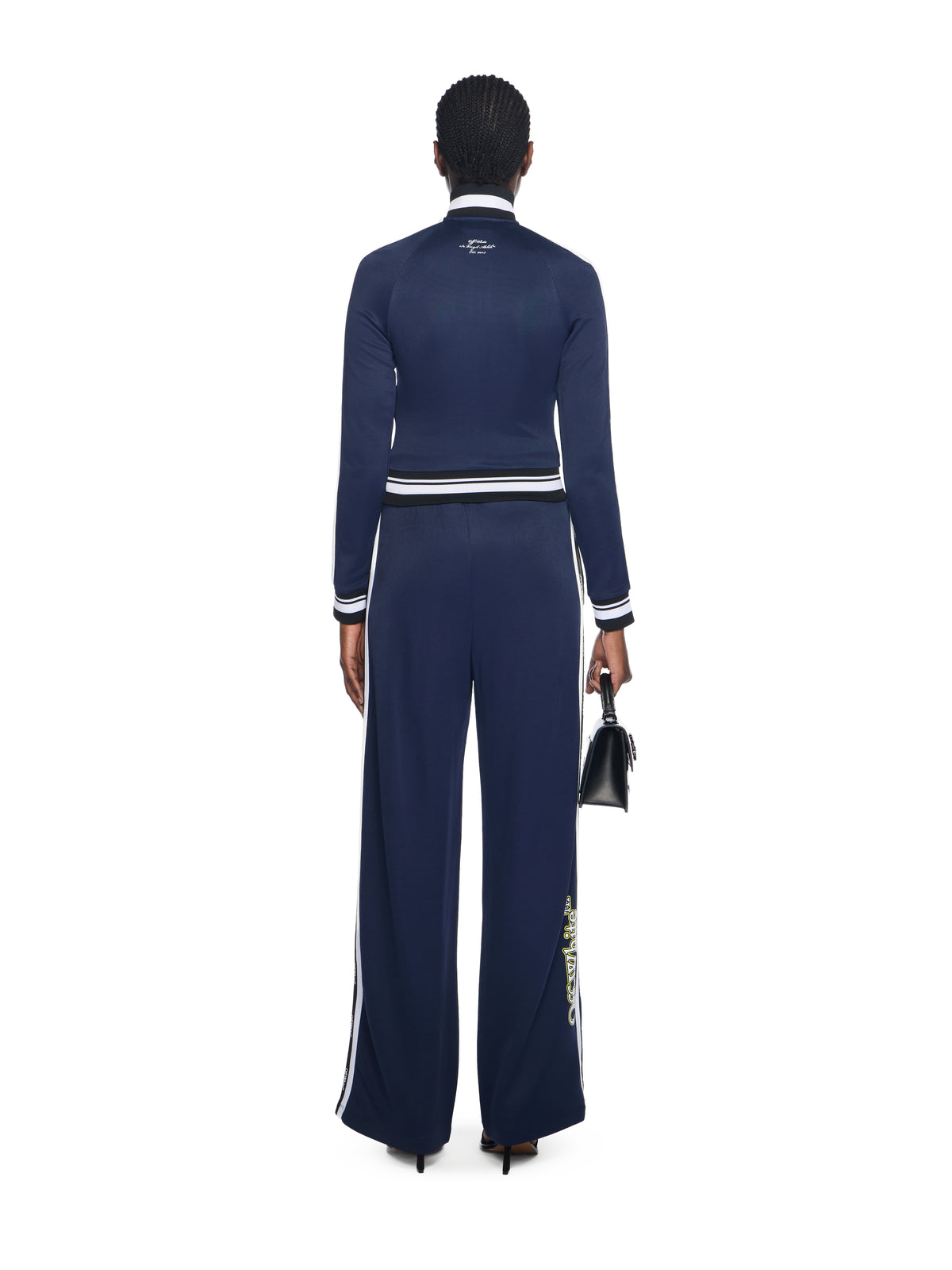 OFF WHITE Track Serena Wide Pants BLUE IRIS-LIME OWCJ005F25JER001