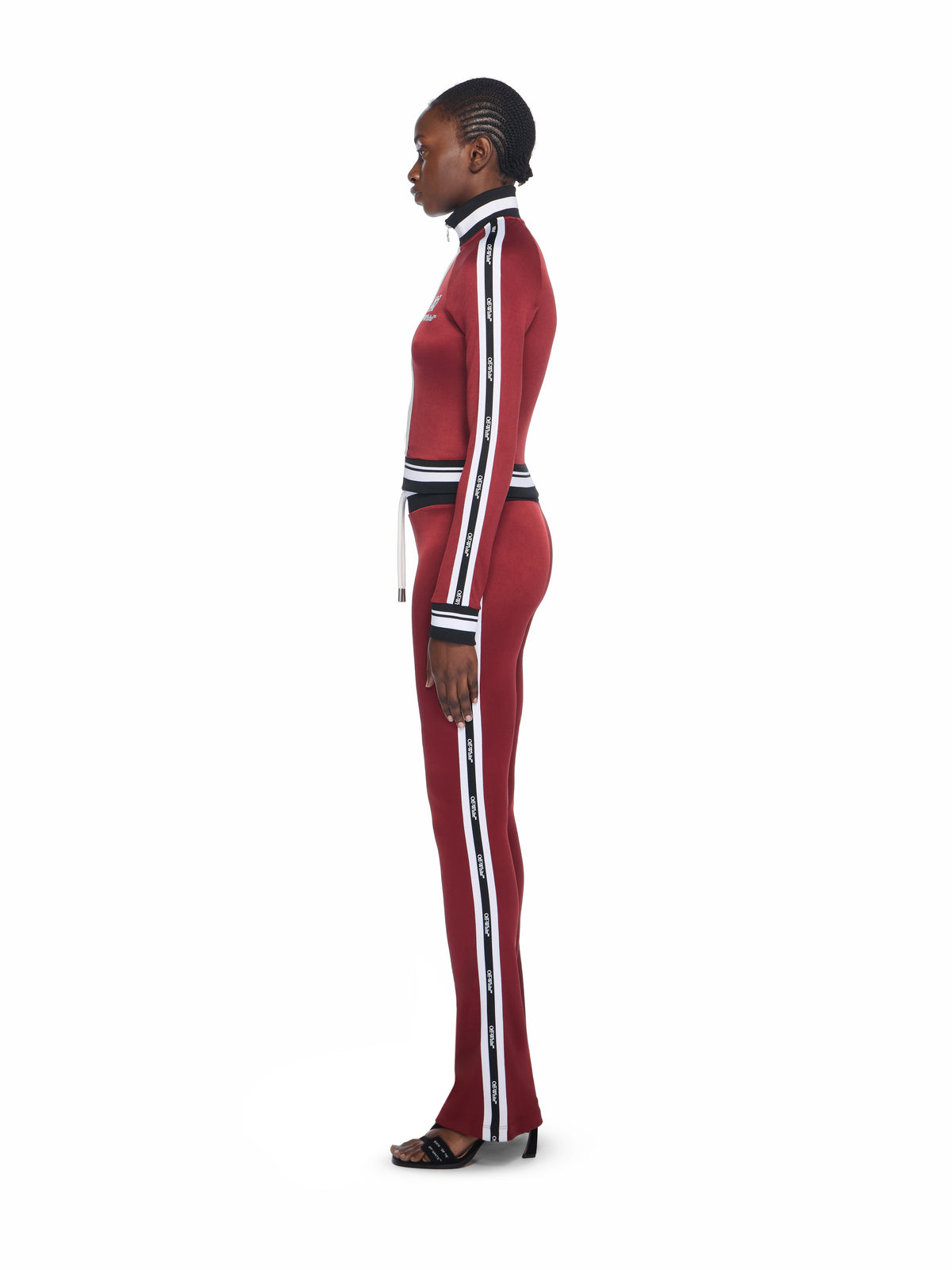OFF WHITE Track Serena Slim Pants RED DAHLIA-BLUEBIRD OWCJ007F25JER001