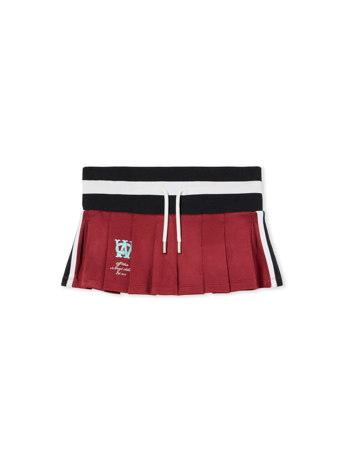 OFF WHITE Track Pleated Serena Skirt RED DAHLIA-BLUEBIRD OWCN001F25JER001