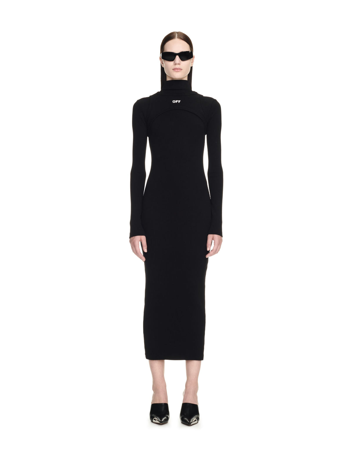Off Stamp Rib Round Long Dres