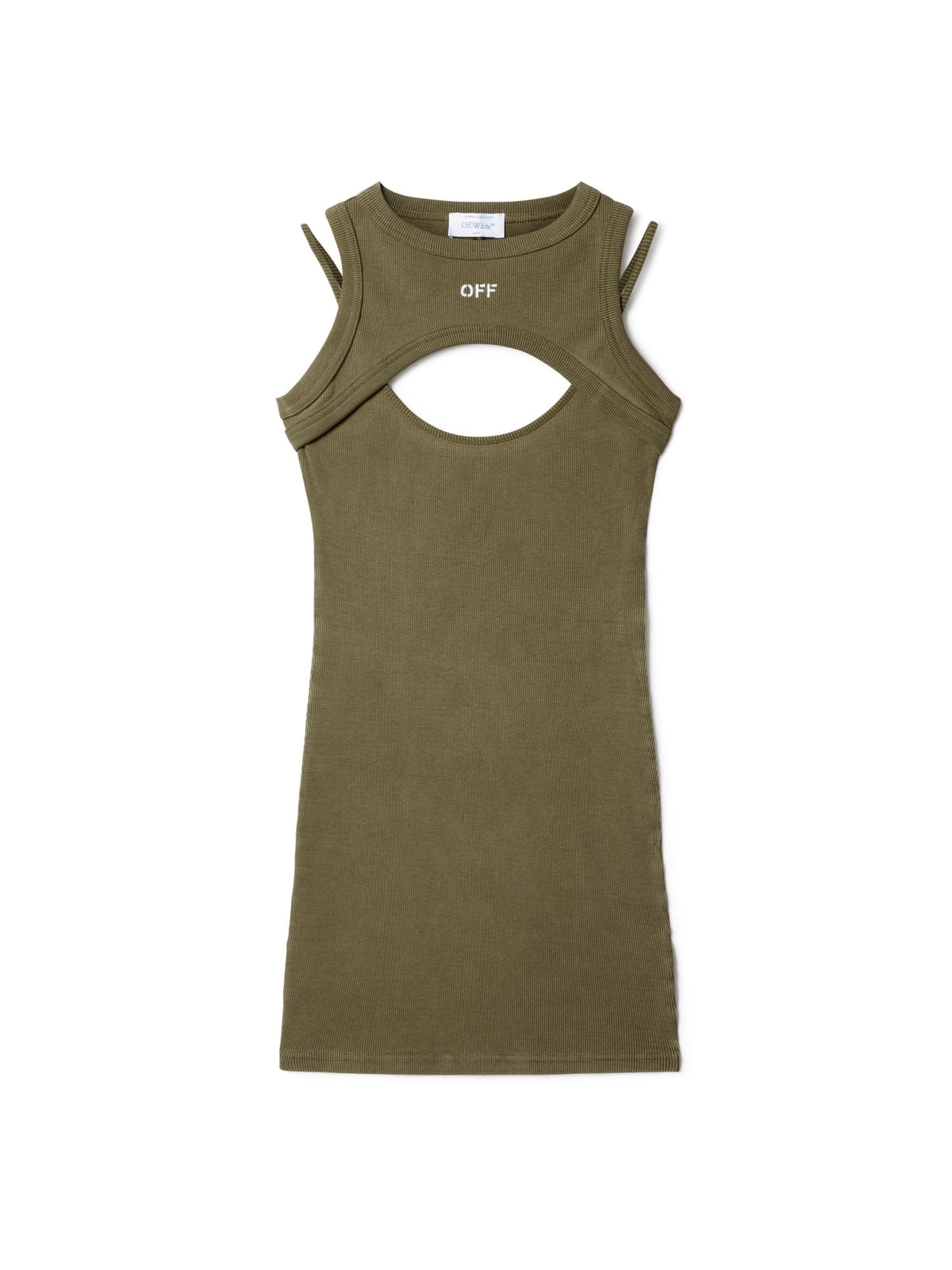 Off Stamp Rib Cut Out Dress