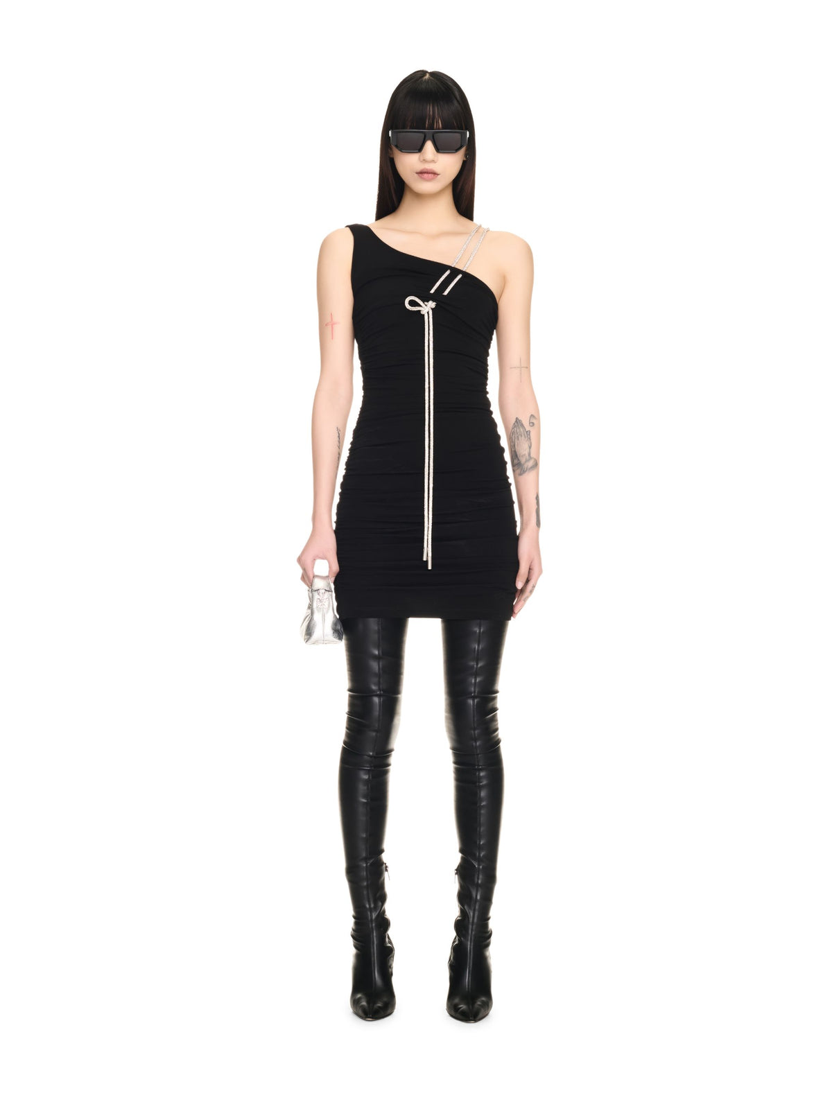Vi Crepe Bling Sl Mini Dress