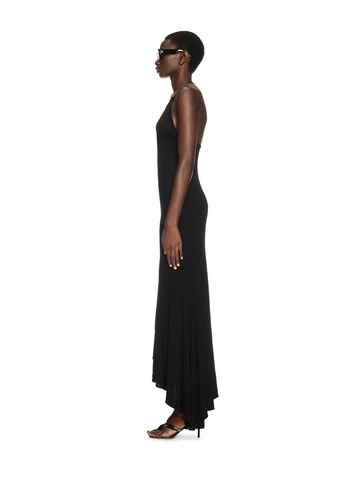 OFF WHITE Light Rib Alla Dress BLACK OWDB541S25JER001