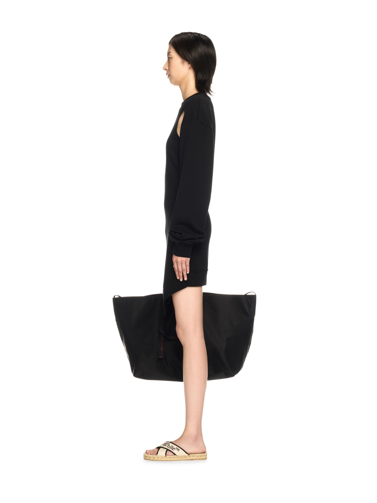 OFF WHITE Off Bandana Jer Dress BLACK OWDF001S25FLE001