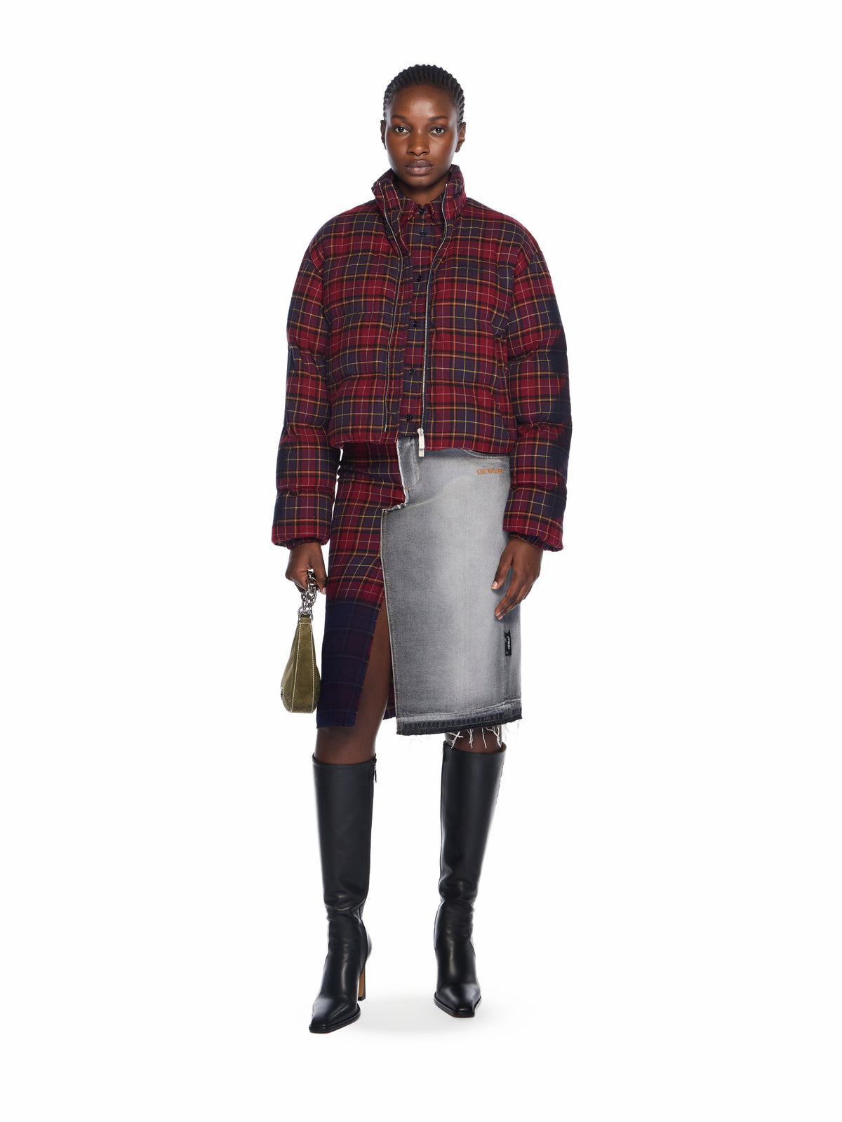 Arrow Spray Check Puffer Jacket