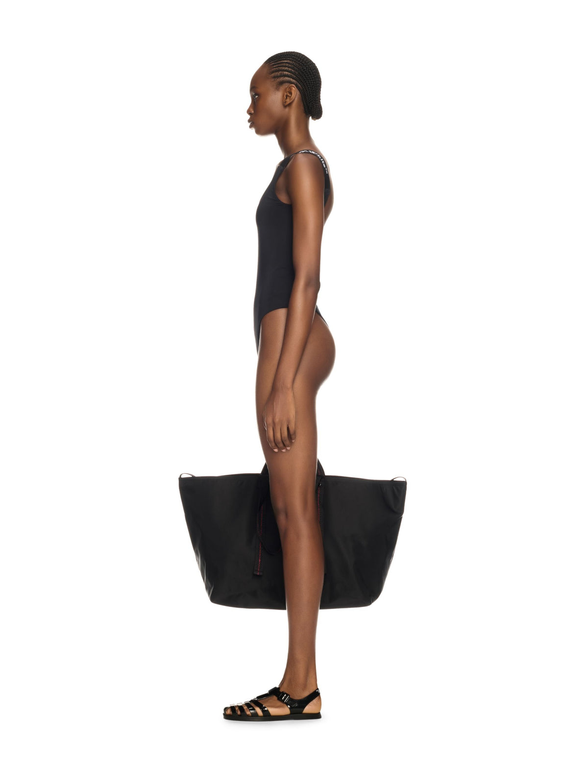OFF WHITE Logoband Swimsuit BLACK OWFC019S25JER001