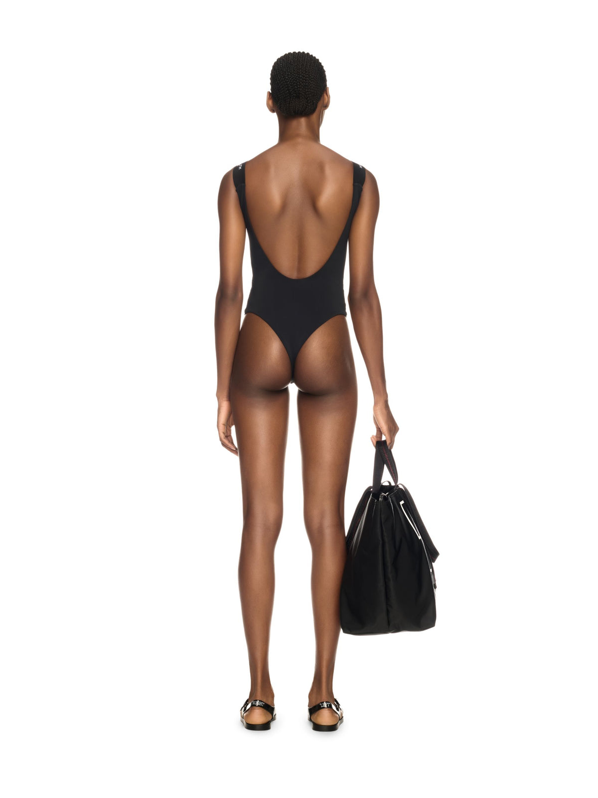 OFF WHITE Logoband Swimsuit BLACK OWFC019S25JER001