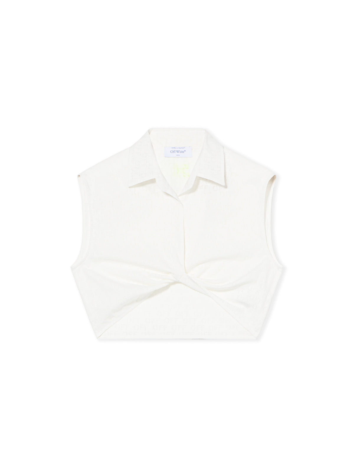 OFF WHITE Off Stamp Sleeveless Shirt WHITE - YELLOW OWGA09ET25FAB002