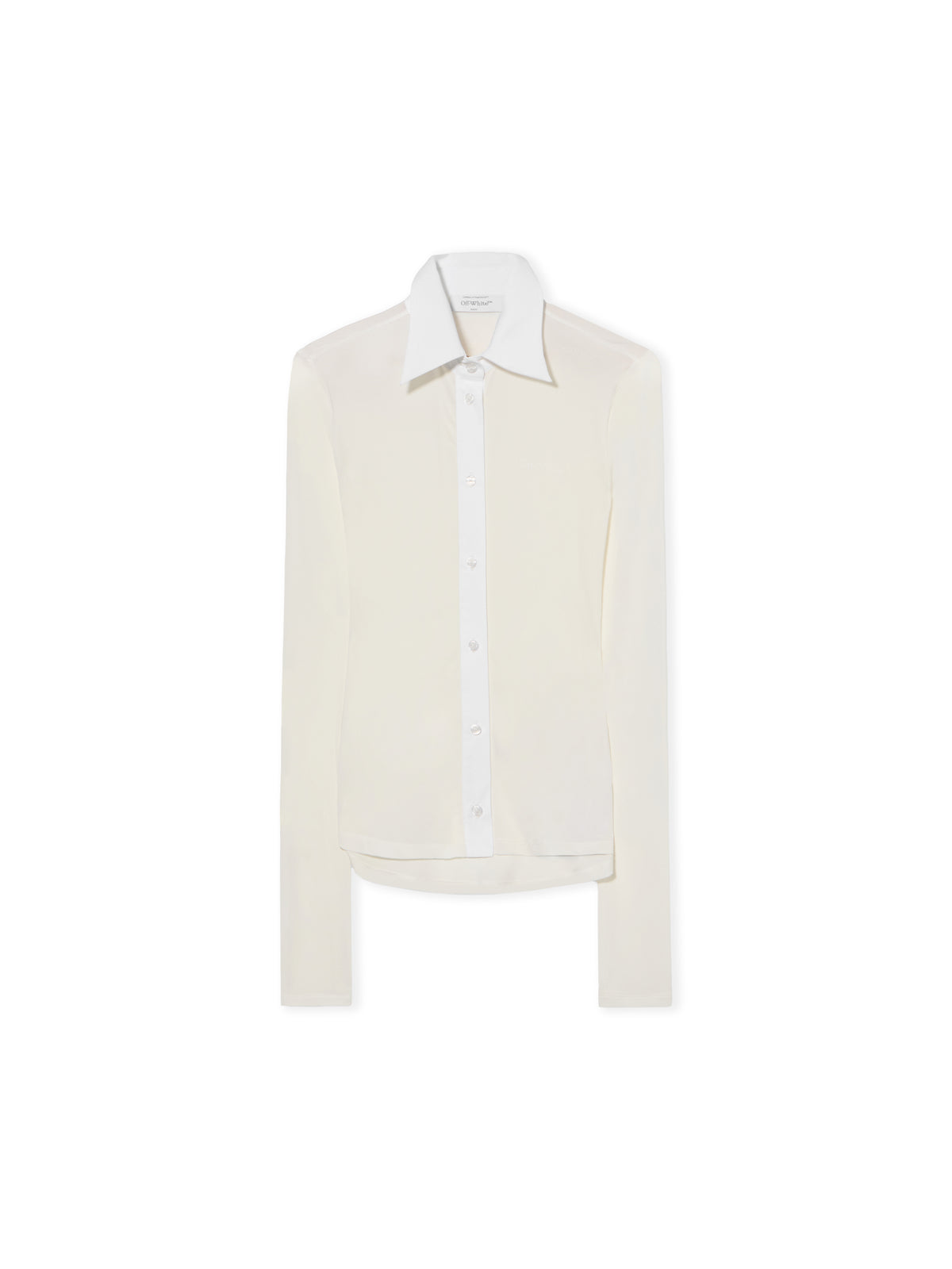 OFF WHITE Second Skin Long Sleeve Shirt WHITE - WHITE OWGE02MF25JER001