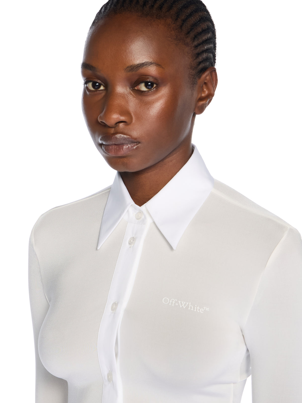 OFF WHITE Second Skin Long Sleeve Shirt WHITE - WHITE OWGE02MF25JER001