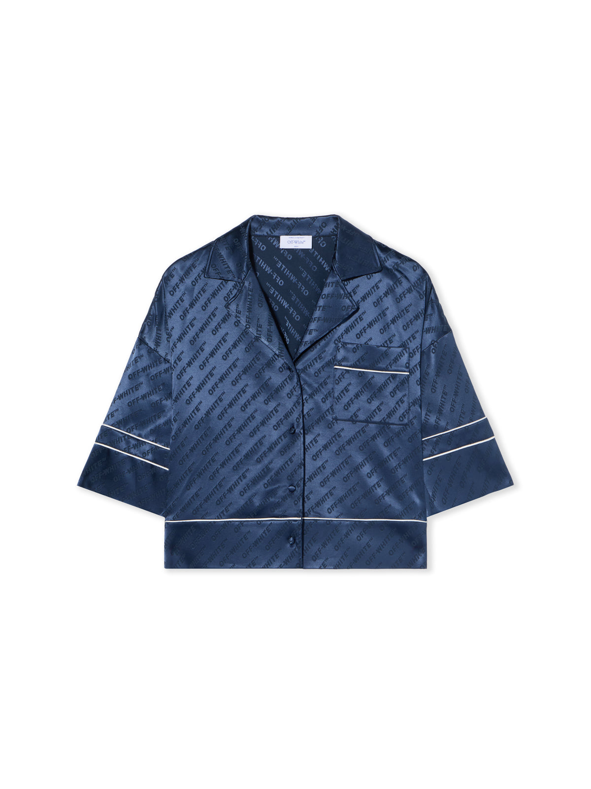 Jacquard Satin Pajama Shirt