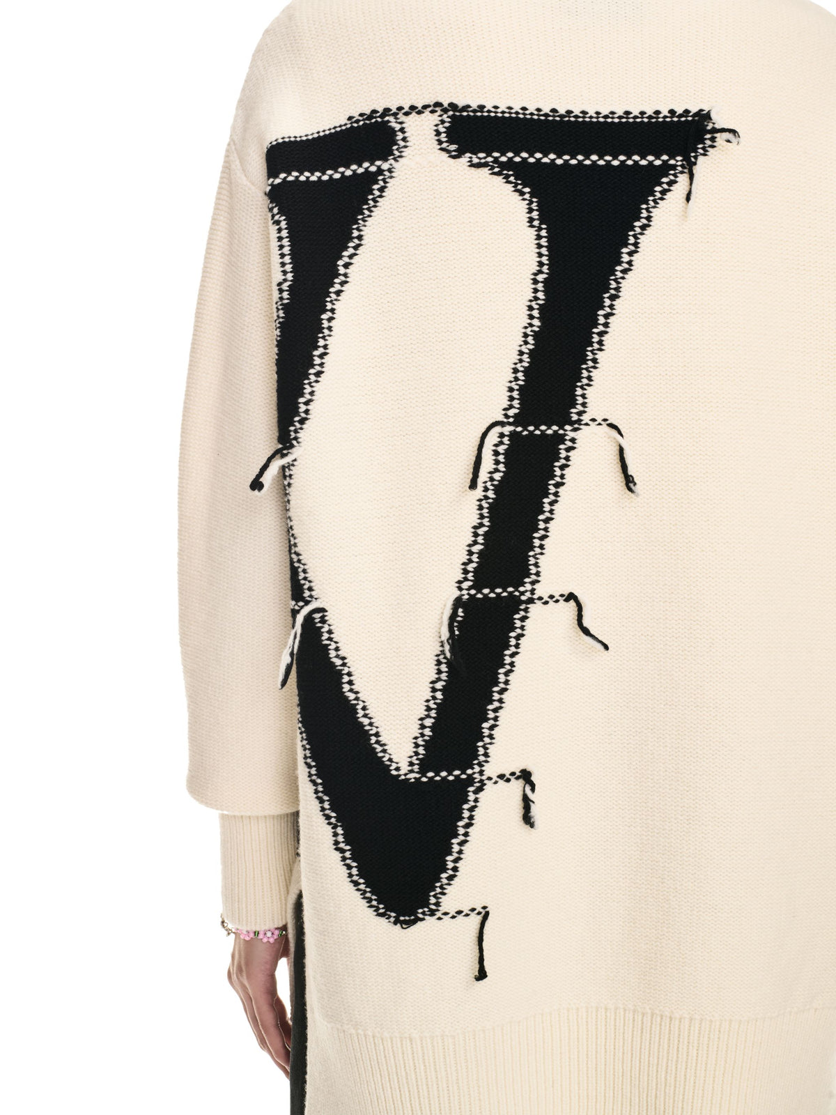 OFF WHITE Ow Maxi Logo Crewneck WHITE OWHE102C99KNI001