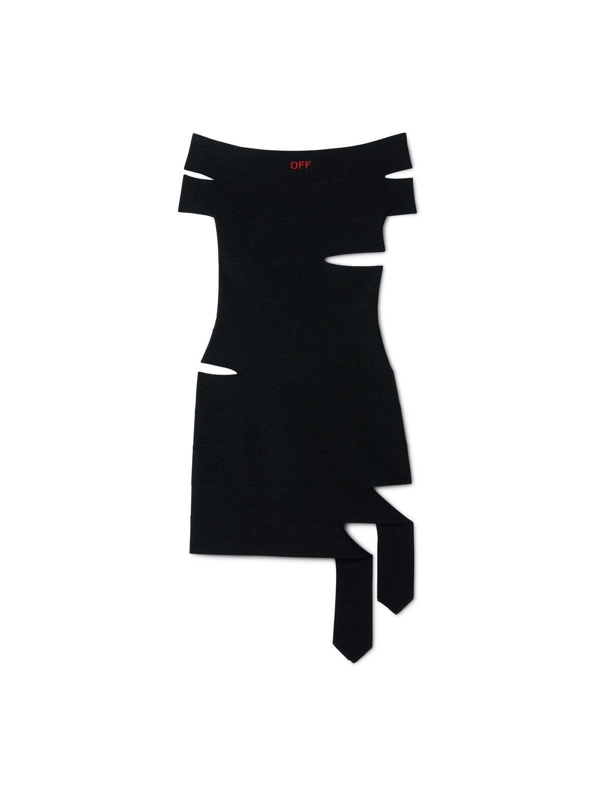 OFF WHITE Off Straps Bandeau Mini Dress BLACK OWHI12BS25KNI001