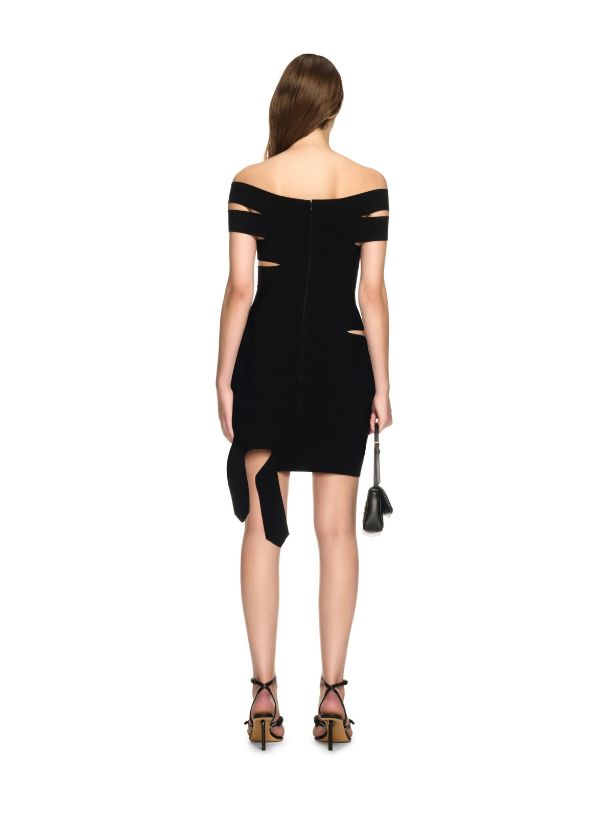 OFF WHITE Off Straps Bandeau Mini Dress BLACK OWHI12BS25KNI001