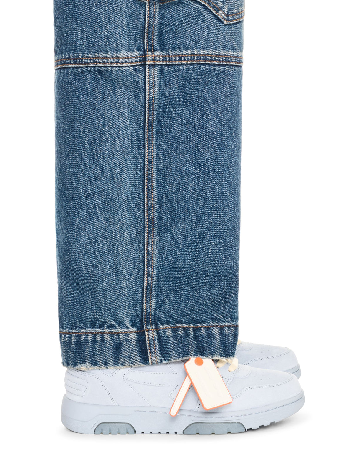 OFF WHITE OUT OF OFFICE FULL SUEDE BLUE OWIA259C99LEA016