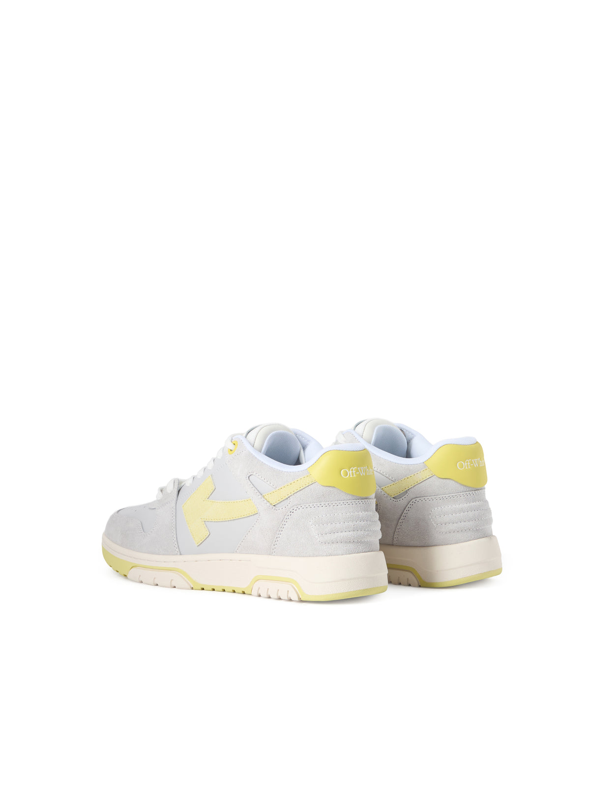 OFF WHITE Out Of Office Sneakers MEDIUM GREY - YELLOW OWIA259F25LEA005