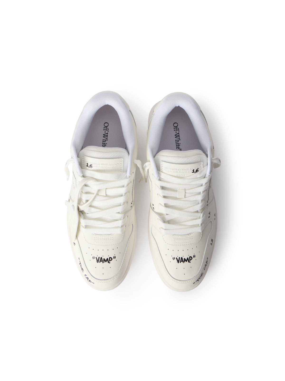OFF WHITE Out Of Office Leather Sneakers WHITE - BLACK OWIA259F25LEA007