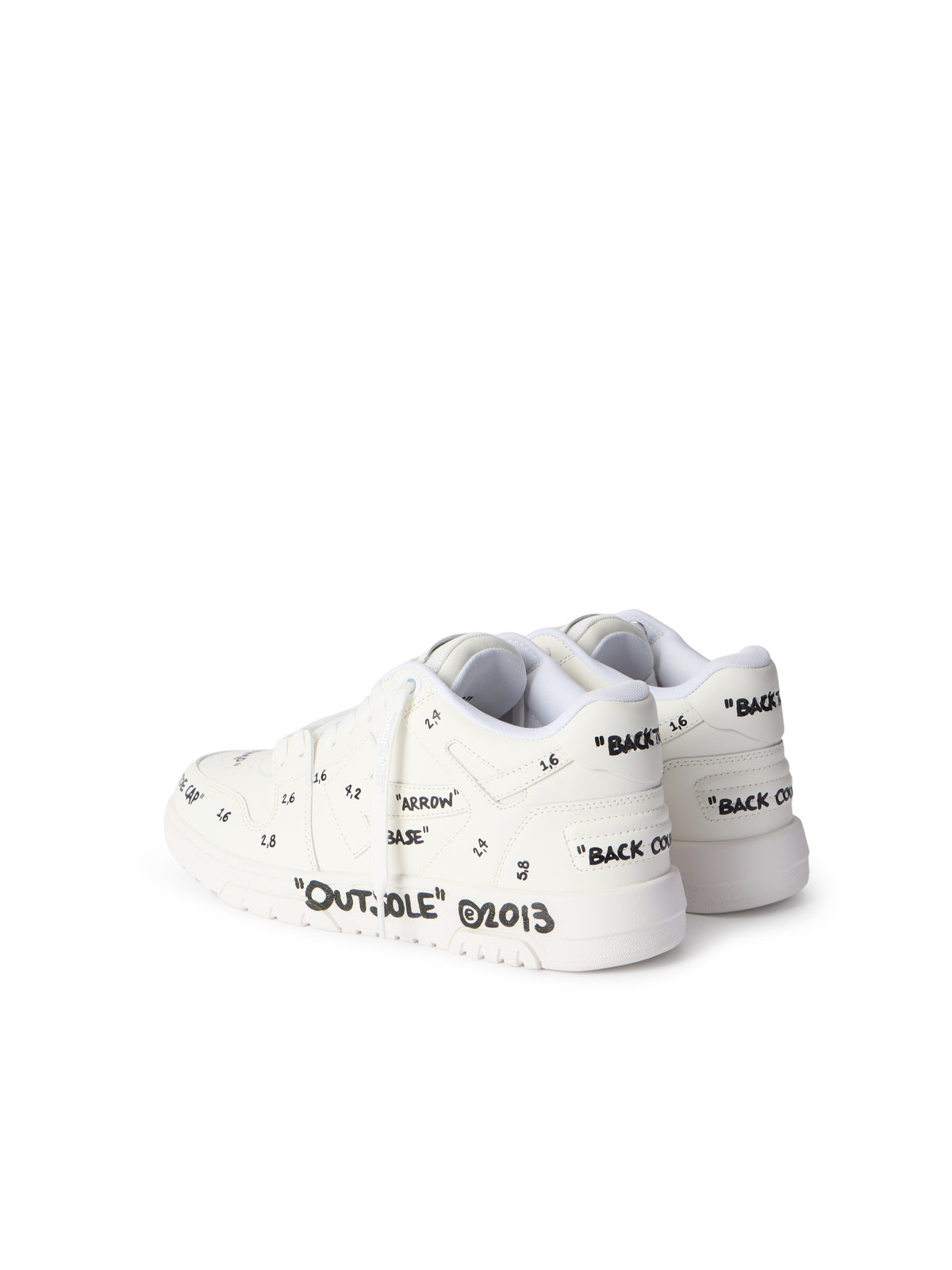 OFF WHITE Out Of Office Leather Sneakers WHITE - BLACK OWIA259F25LEA007
