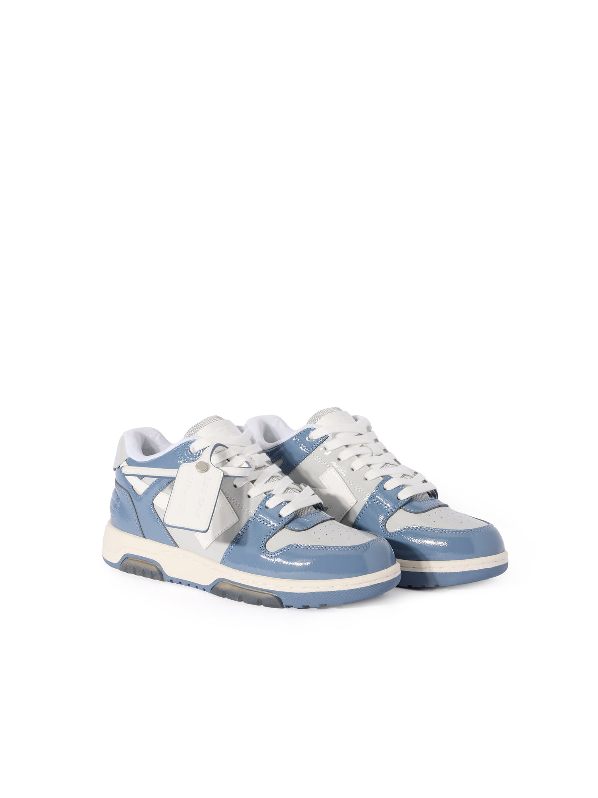 OFF WHITE Out Of Office Patent Leather GREY - WHITE OWIA259F25LEA00A