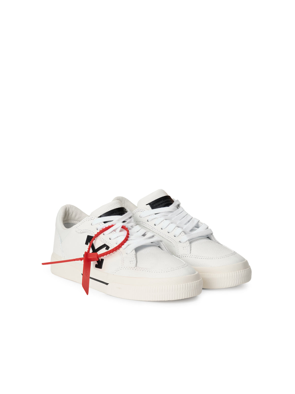 OFF WHITE Vulcanized Low Canvas Sneakers WHITE/BLACK OWIA288C99FAB003