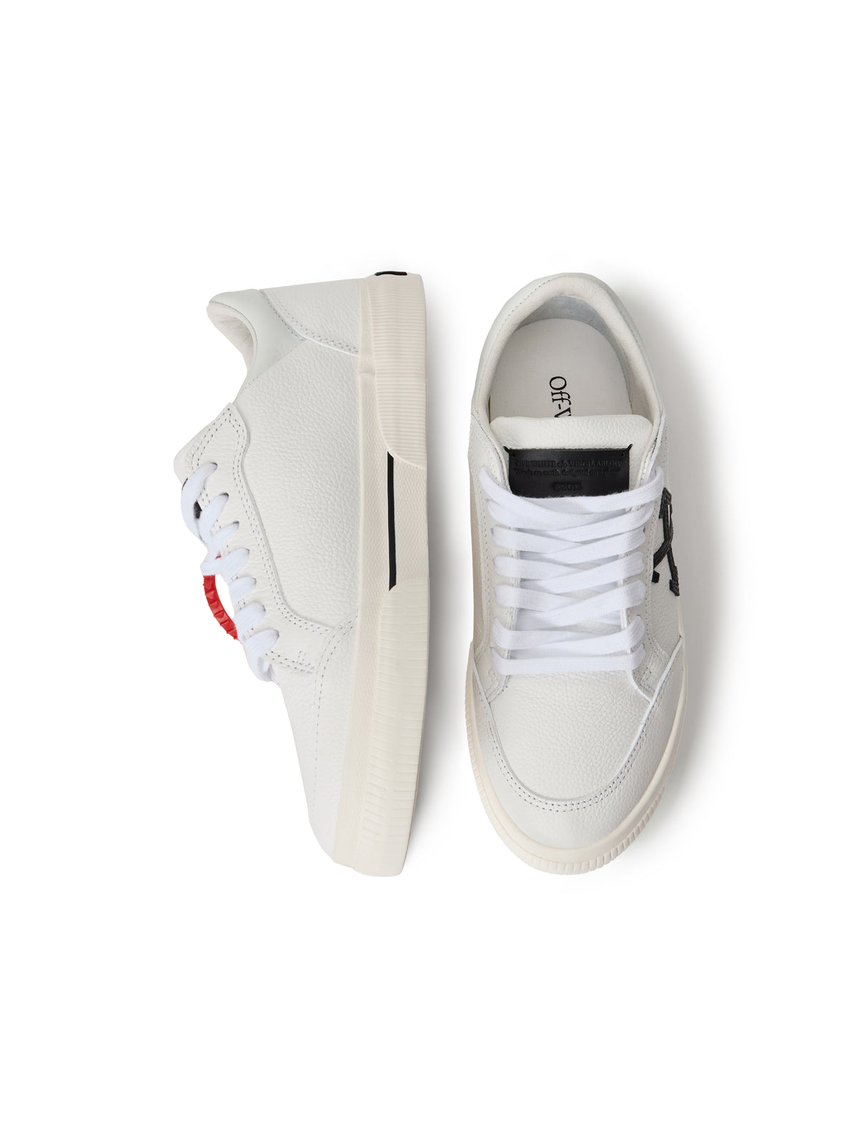 OFF WHITE Vulcanized Low Canvas Sneakers WHITE/BLACK OWIA288C99FAB003