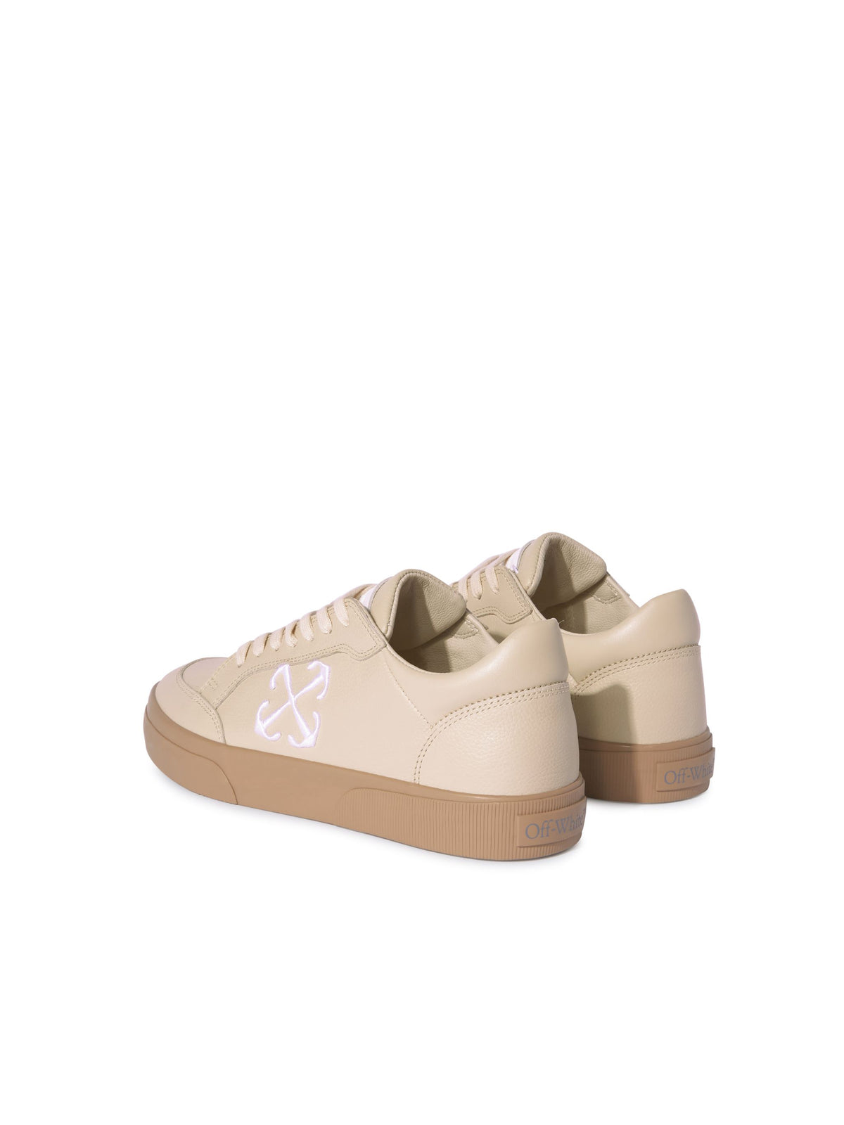 OFF WHITE New Low Vulcanized Calf Lea NEUTRALS OWIA288F24LEA001