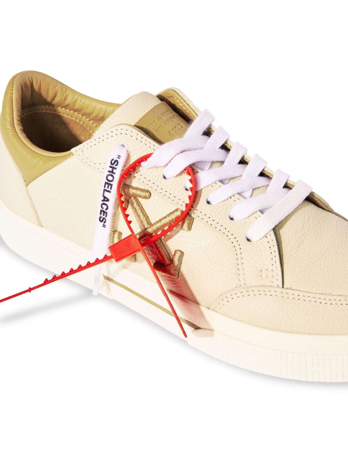 OFF WHITE New Low Vulcanized Leather Cream - Light NEUTRALS OWIA288S25LEA001