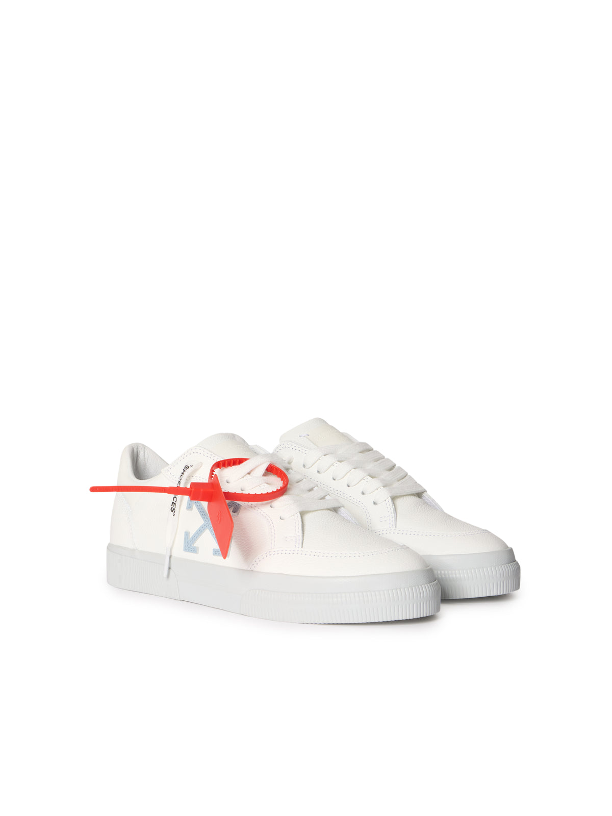 OFF WHITE Vulcanized Low Sneakers WHITE - CYAN CELESTE OWIA288S26LEA001