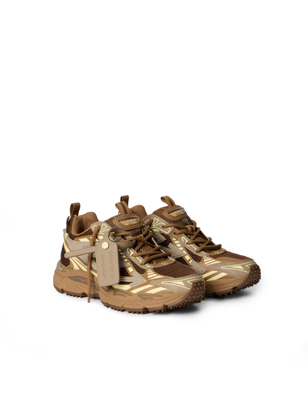 OFF WHITE Be Right Back Sneakers DARK BROWN - CREAM OWIA289F25FAB001