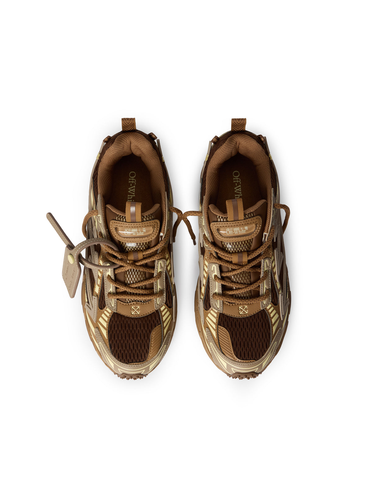 OFF WHITE Be Right Back Sneakers DARK BROWN - CREAM OWIA289F25FAB001