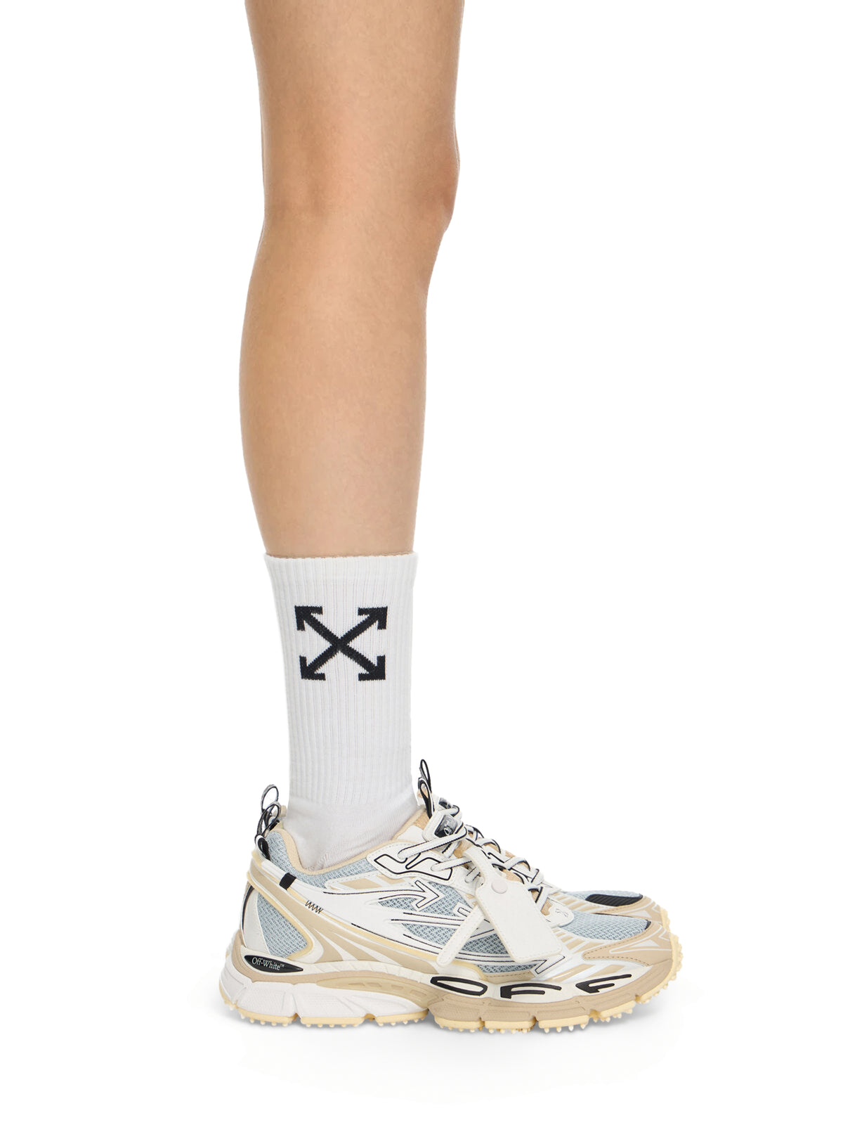 OFF WHITE Be Right Back Sneakers LIGHT GREY - CARAMEL OWIA289S26FAB001